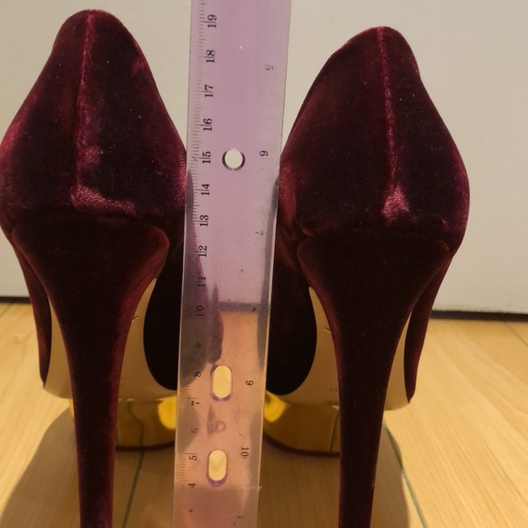 Charlotte Olympia burgundy platform heels size 36.5 - Picture 8 of 15